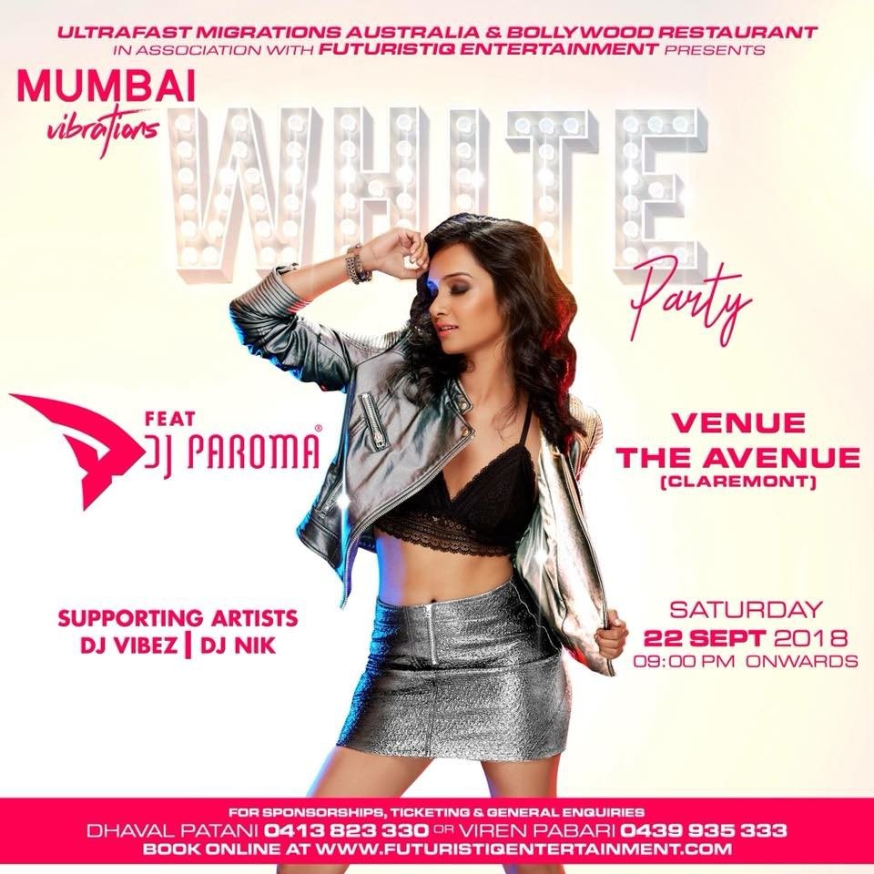 DJ PAROMA - WHITE PARTY | AUS - TOUR