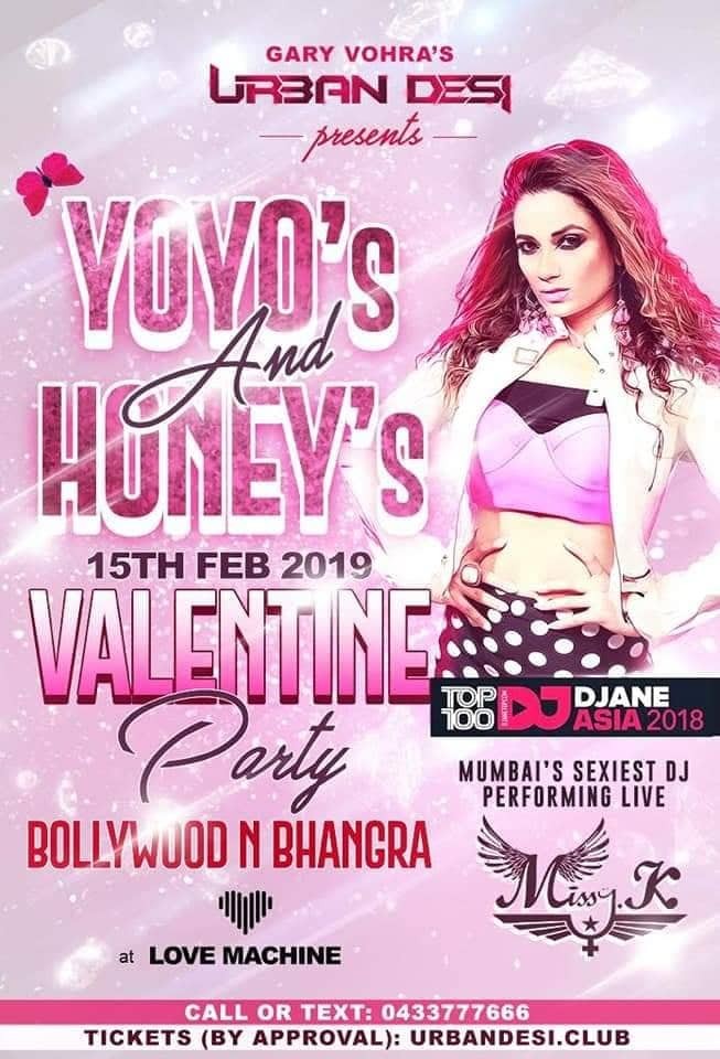 DJ MISSY. K - YOYO'S AND HONEY'S 15TH FEB 2019 VALENTINE PARTY